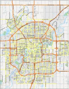 Edmonton area road map